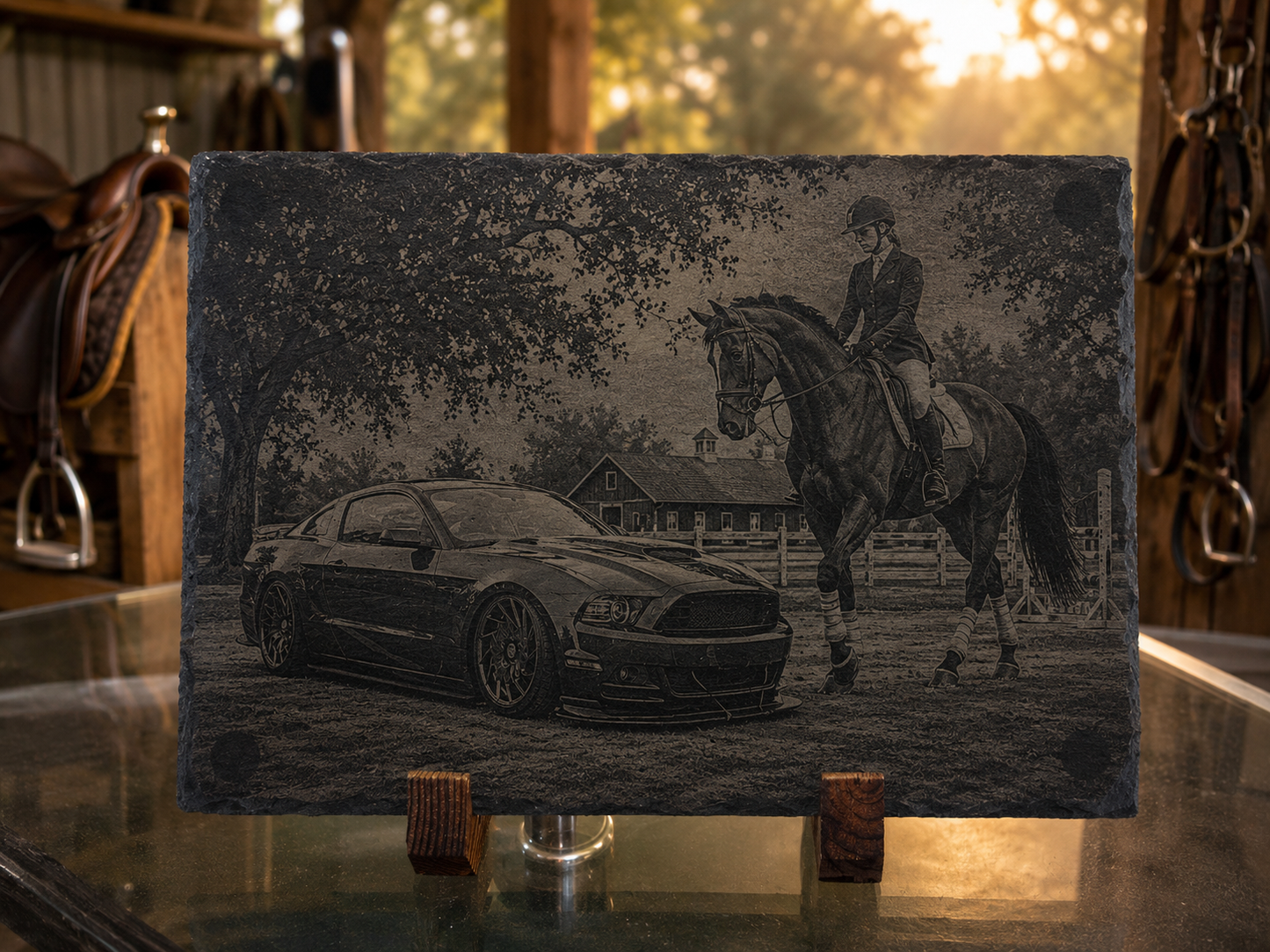 ardoise décorative 30x20 cm Ford mustang
