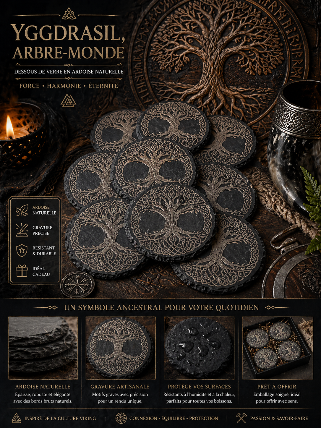 DESOUS DE VERRE YGGDRASIL